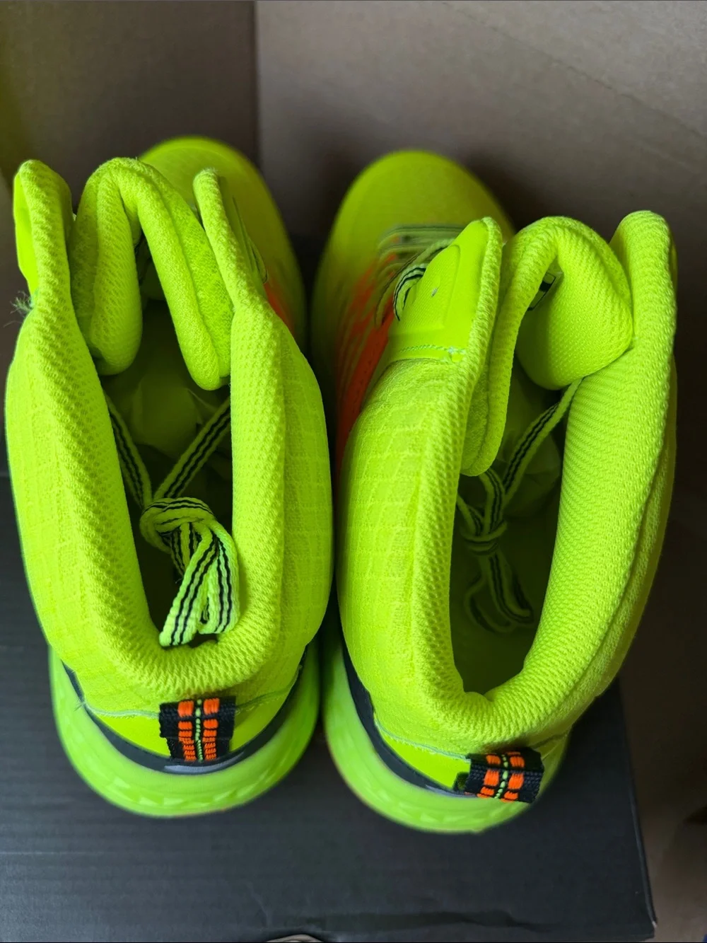 Hi-Tec Men’s Neon Green & Orange High-Top Sneakers